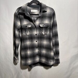 Smartwool Anchor Line Shirt Jacket Plaid Wool Blend Button Up Shacket Womens‎ S